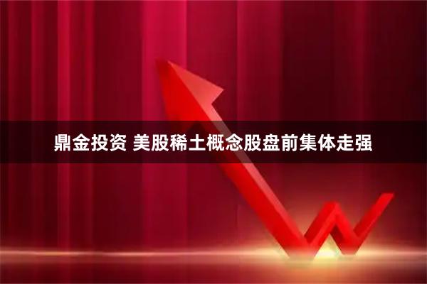 鼎金投资 美股稀土概念股盘前集体走强