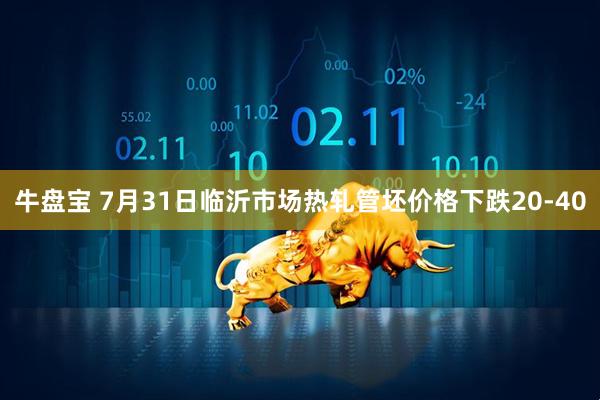 牛盘宝 7月31日临沂市场热轧管坯价格下跌20-40